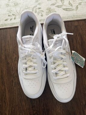 Reebok White Low-Top Leather Sneakers